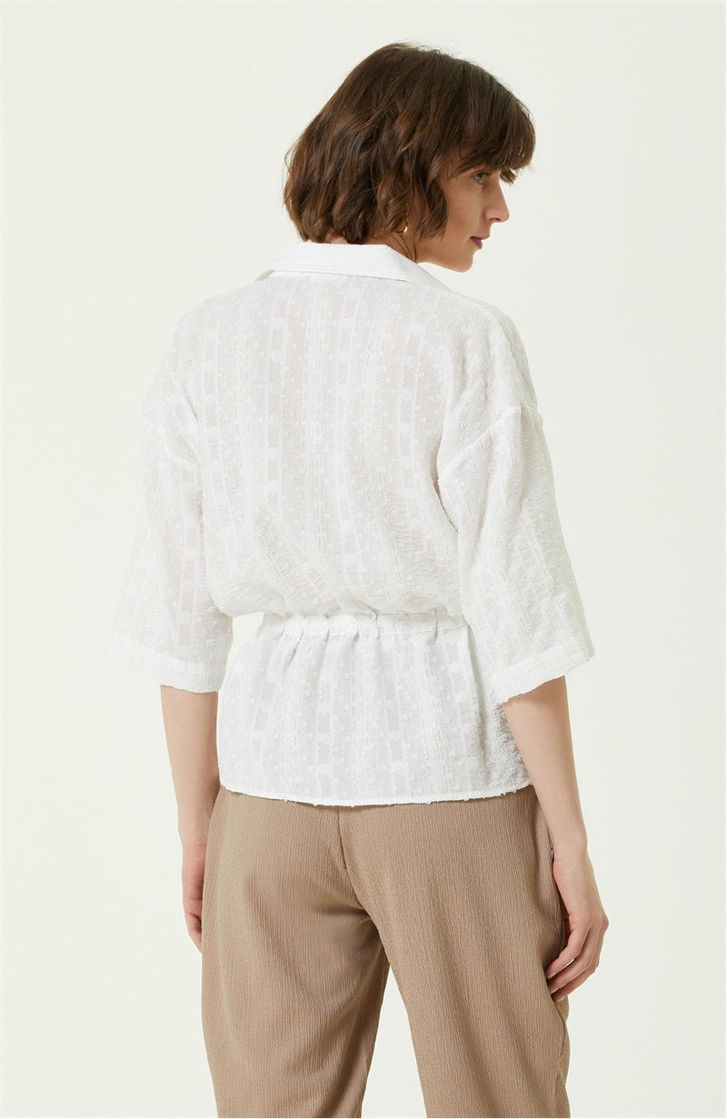 Network Basic Fit Jacquard Shirt White