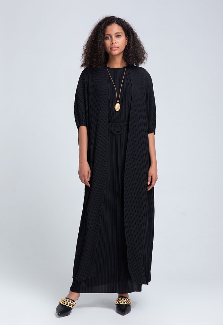 Choice Pleated Outer Jacket Black