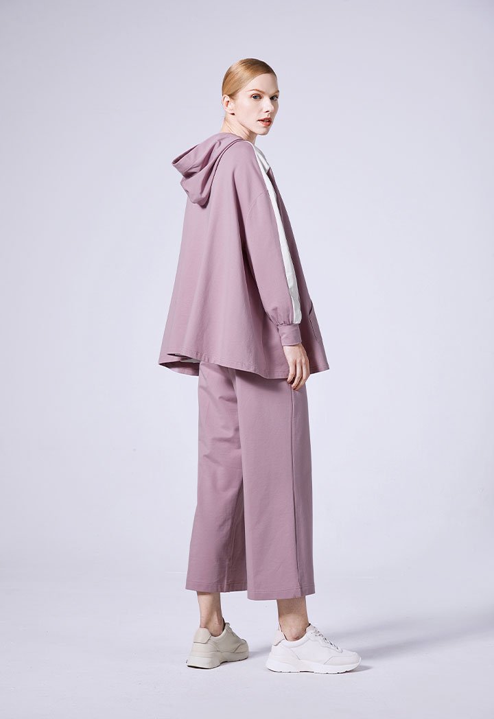 Choice Long Sleeve Hoodied Jacket Light Lilac-Offwhite