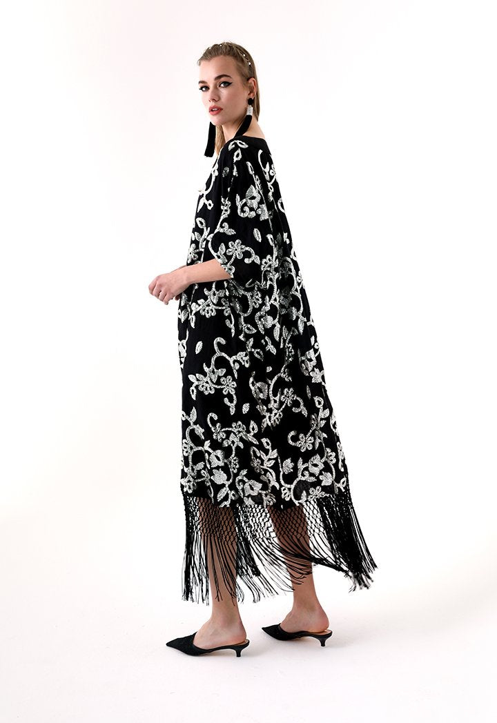 Choice Sequins Embroidery Dress Black - Wardrobe Fashion