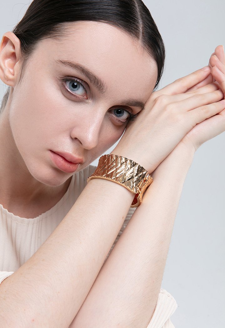 Choice Solid Gold Plated Clip Bangles Gold