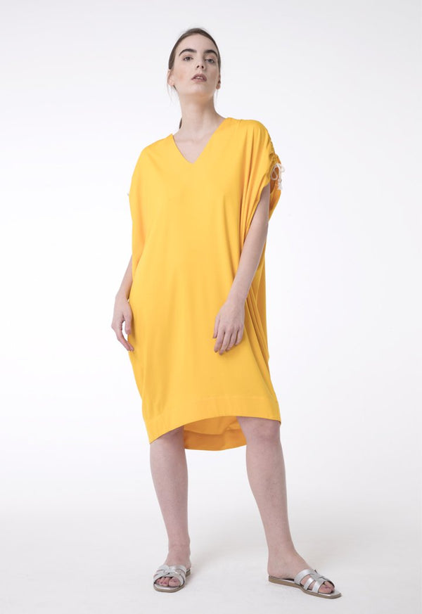 Exquise Dress Short V-Neck Yellow