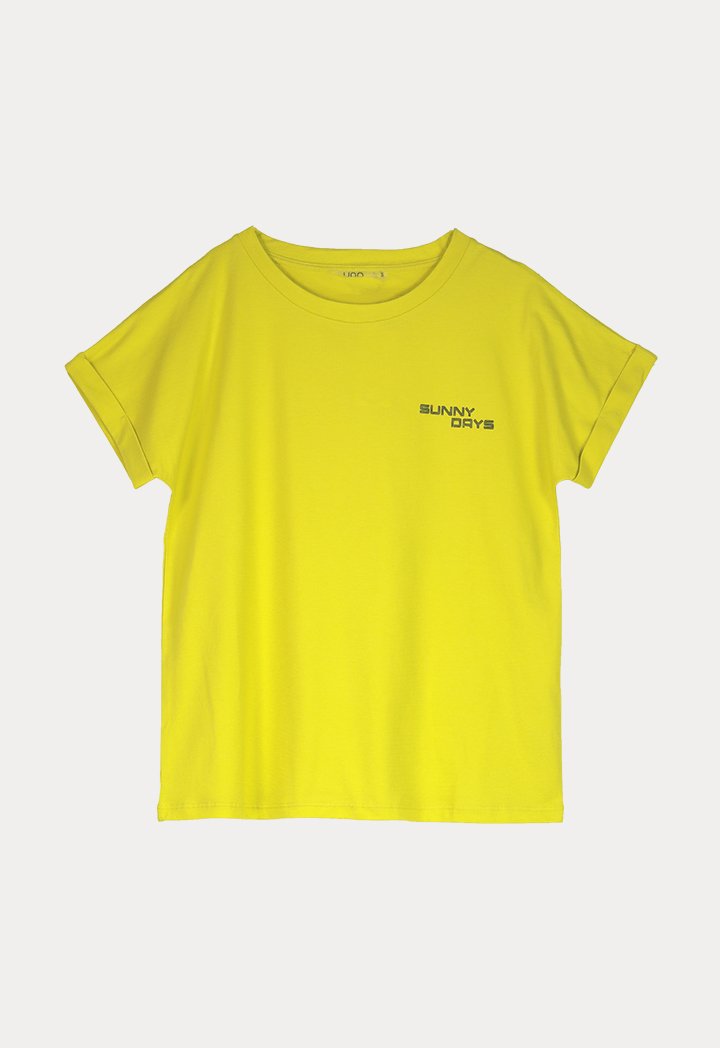 UNQ Sunny Days Print Short Sleeve T-Shirt LIME