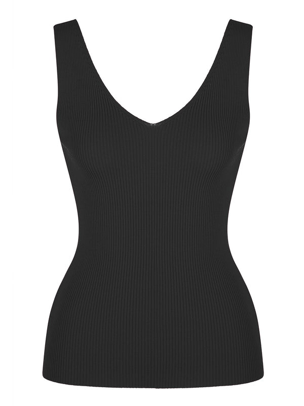 Nocturne Sleeveless Slim Fit Sweater Black