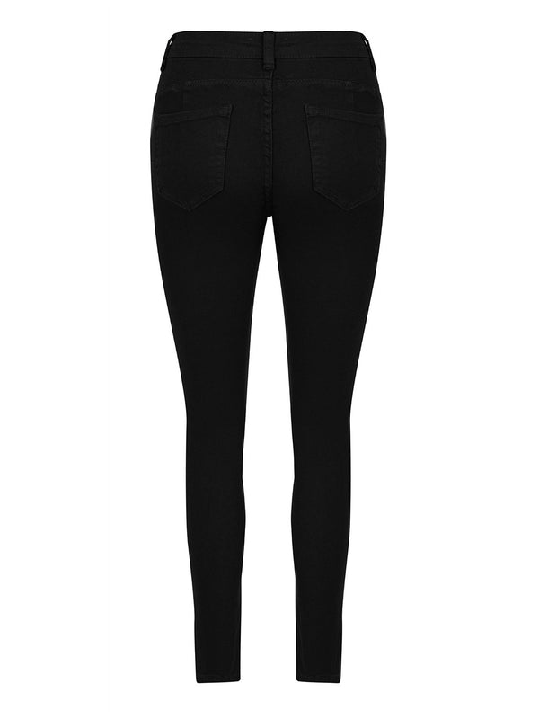 Nocturne Denim High Waist Skinny Trouser Black