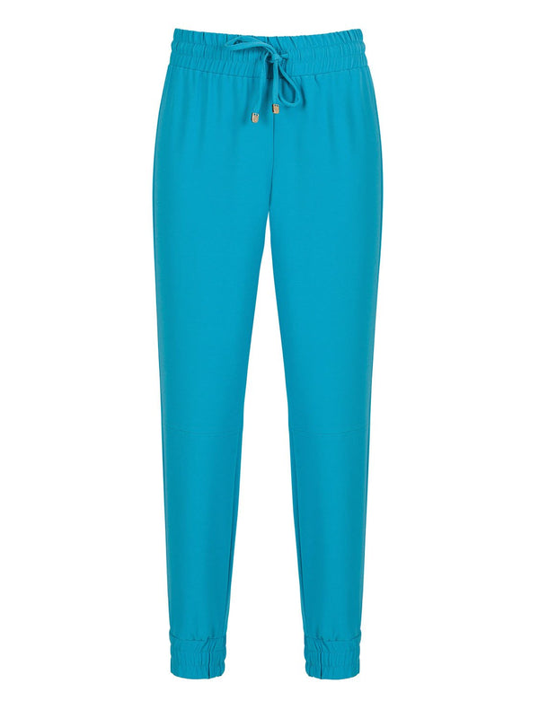 Nocturne Elastic High Waist Drawstring Detail Trouser Turquoise