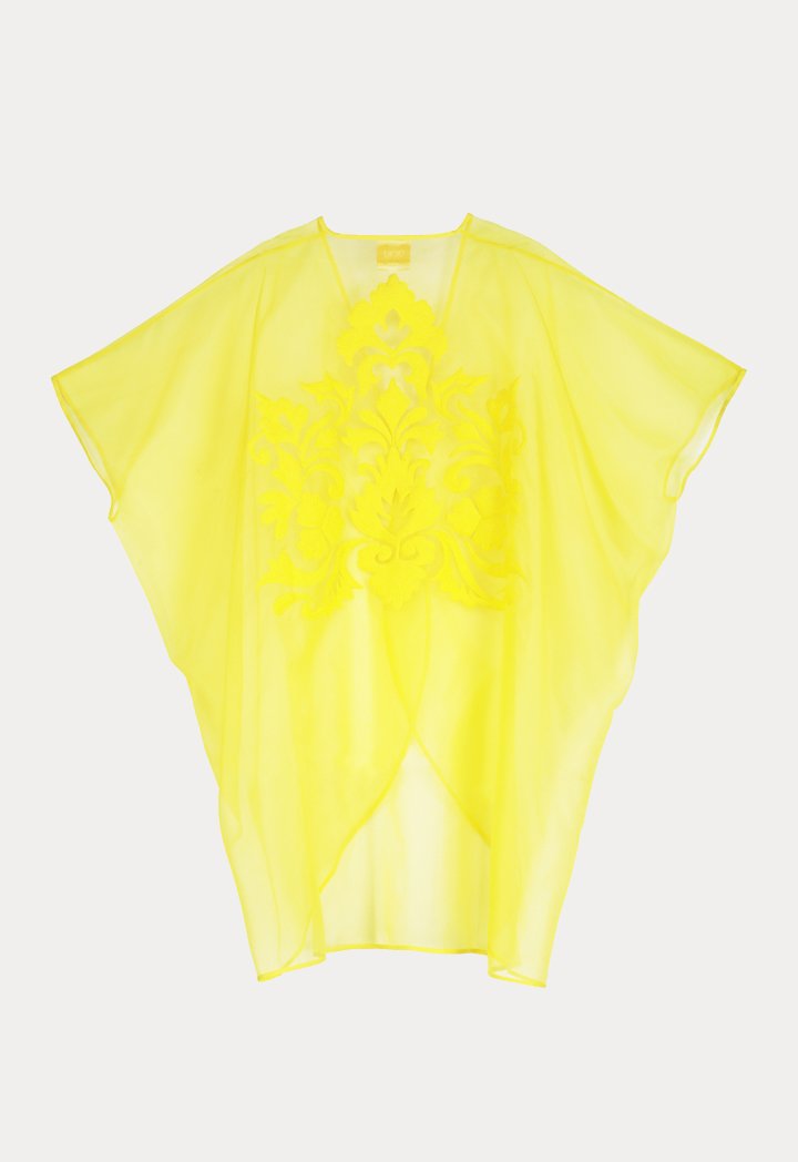 Choice Organza Kimono Jacket Yellow