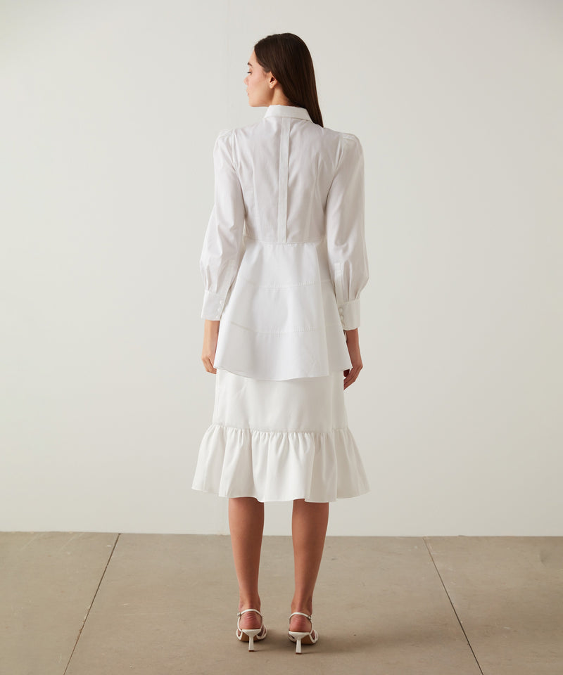 Machka Embellished Detail Tunic Shirt White