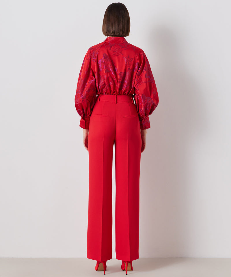 Ipekyol Solid High Waist Trousers Red