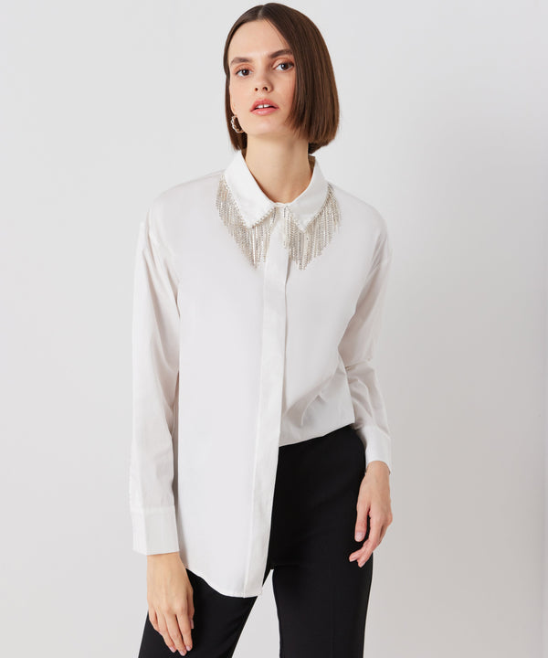 Ipekyol Collar With Tassel Detail Shirt White
