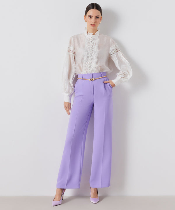 Ipekyol Solid Wide Leg Trousers Lilac