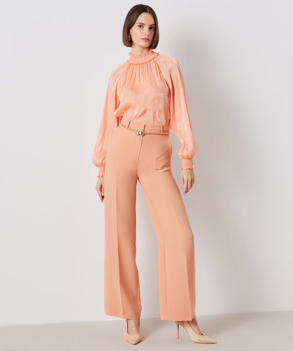 Ipekyol Solid Straight Fit Trousers Peach