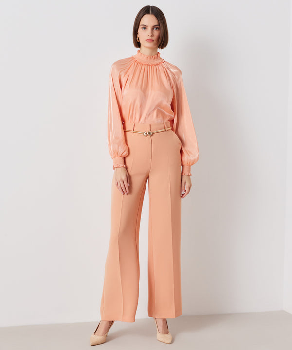Ipekyol Solid Straight Fit Trousers Peach