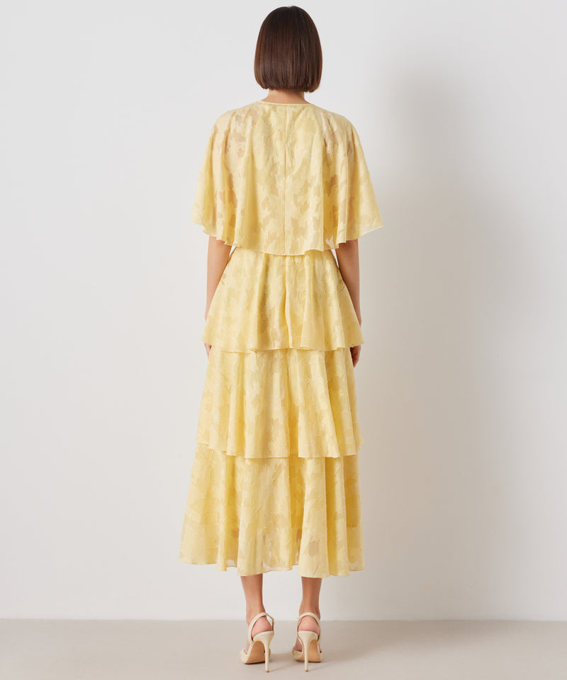 Ipekyol Patterned Layered Midi Dress Yellow