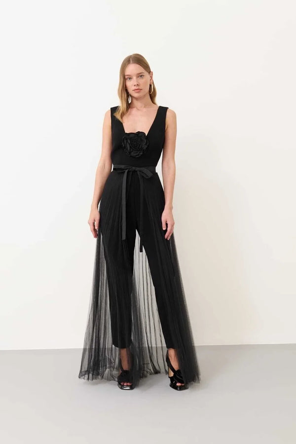 High low tulle clearance skirt jumpsuit