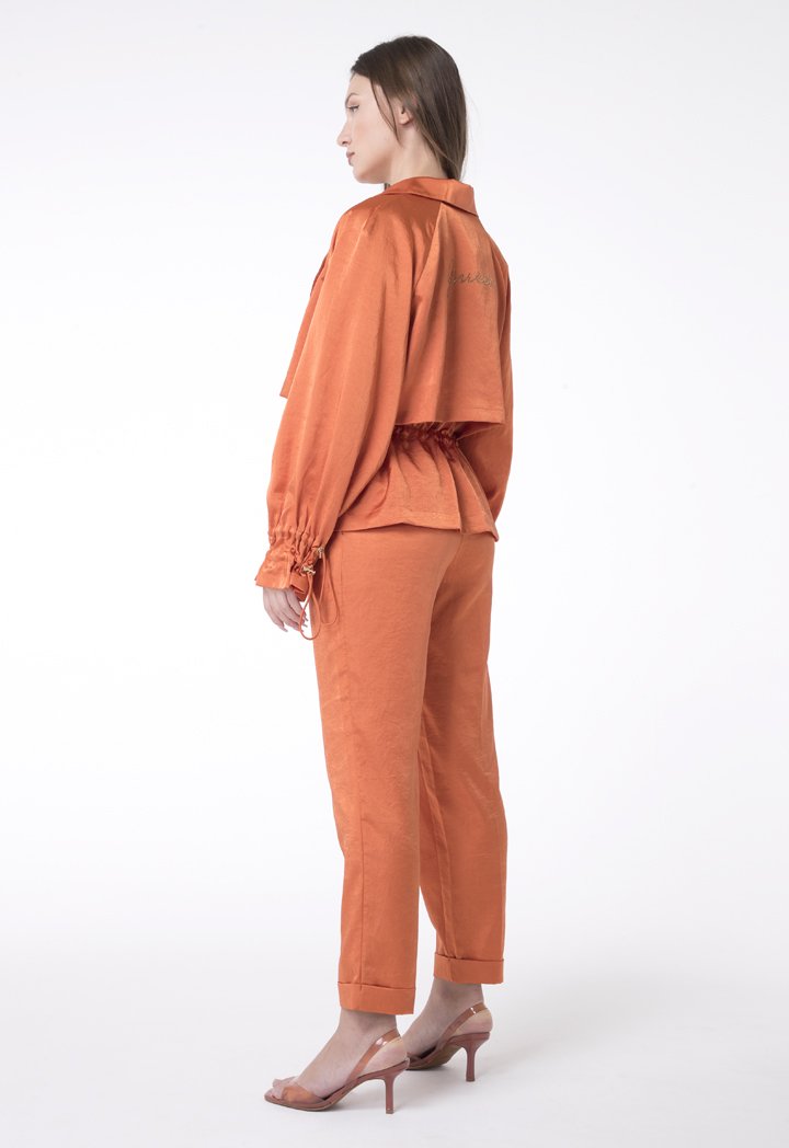 BERRIN Plain High Waist Trouser ORANGE