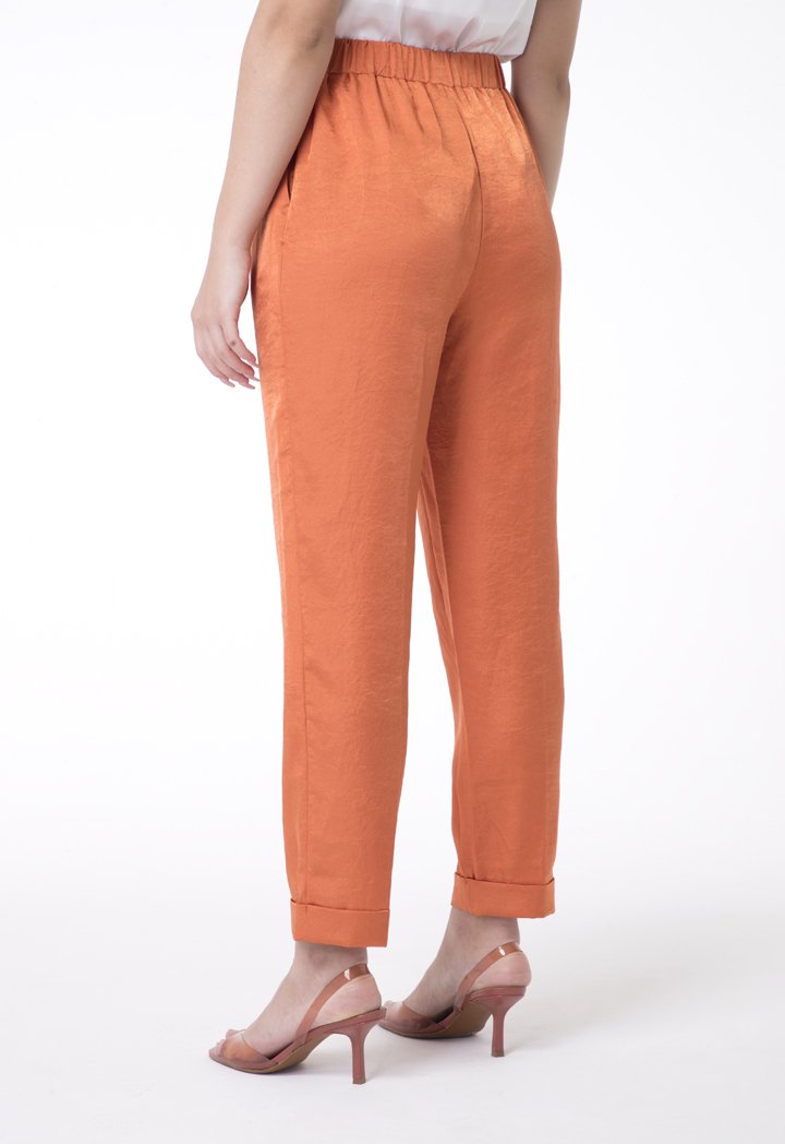 BERRIN Plain High Waist Trouser ORANGE