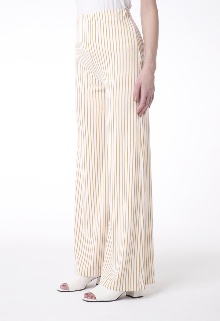 BERRIN Striped Knit Trouser ECRU