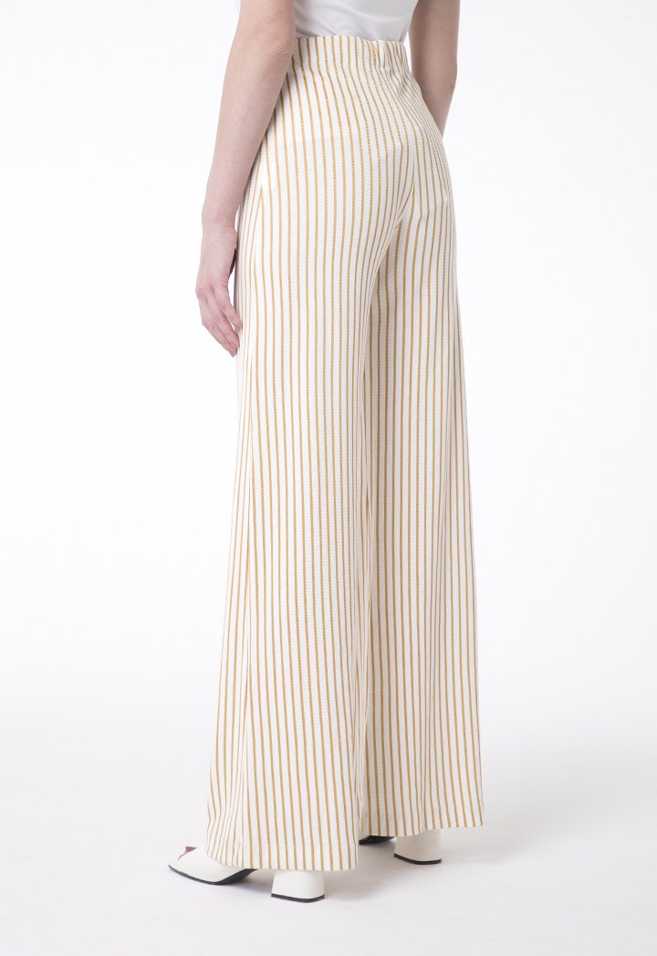 BERRIN Striped Knit Trouser ECRU