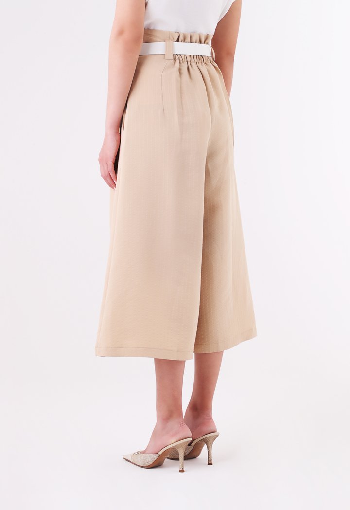 BERRIN High Waist Belted Palazzo Trouser BEIGE