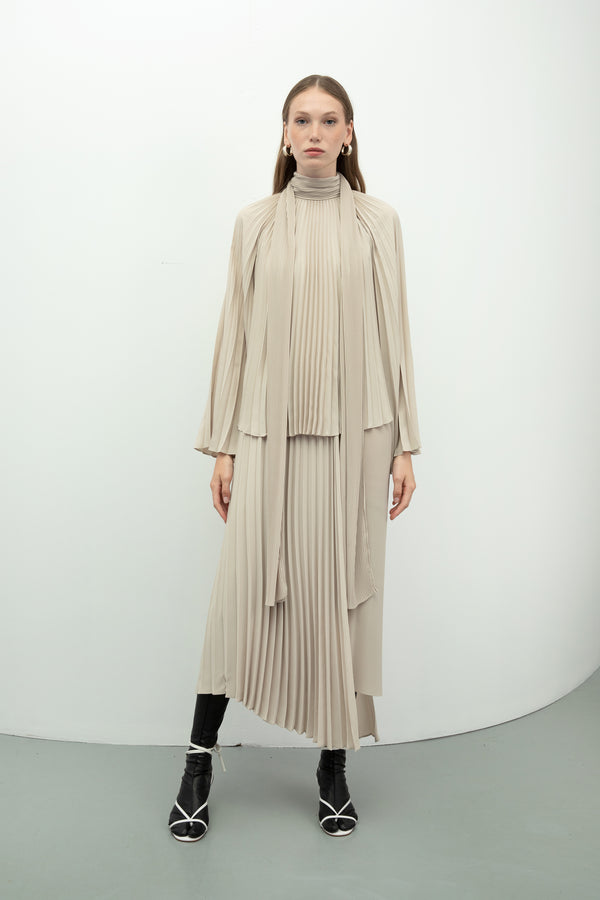 Baqa Double-Piece Look Dress Cream