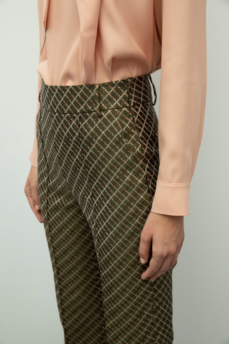 Baqa Rope Patterned Trouser Green