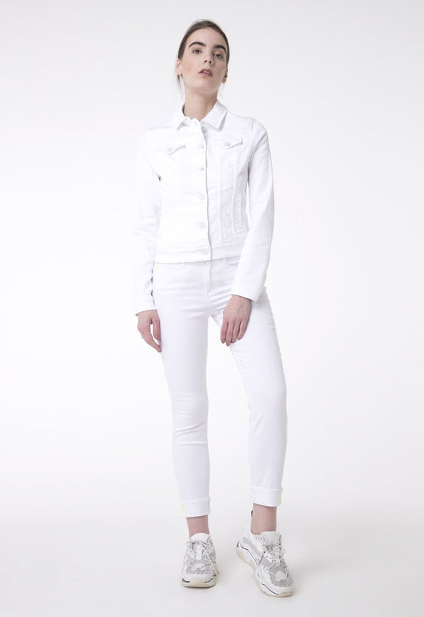 Brax Denim Long Sleeve Double Pocket Jacket Off White