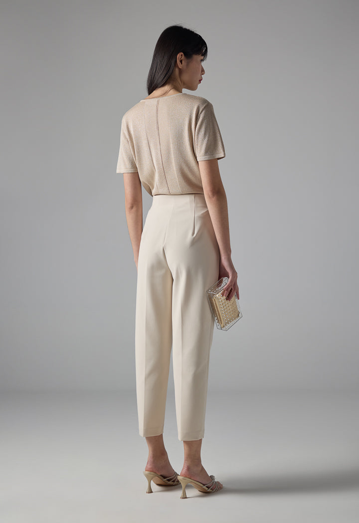 Choice Straight Legs Basic Trousers Cream