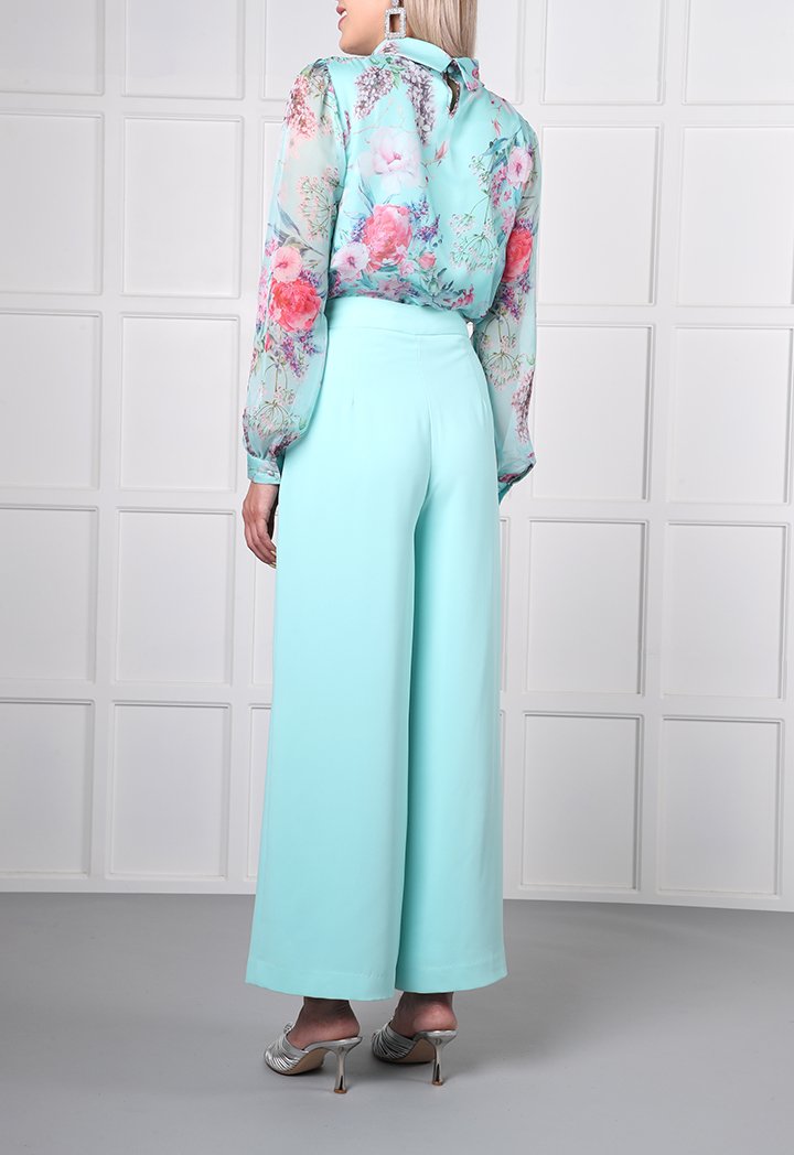 Choice Inverted Pleat Detailed Blouse Mint - Wardrobe Fashion