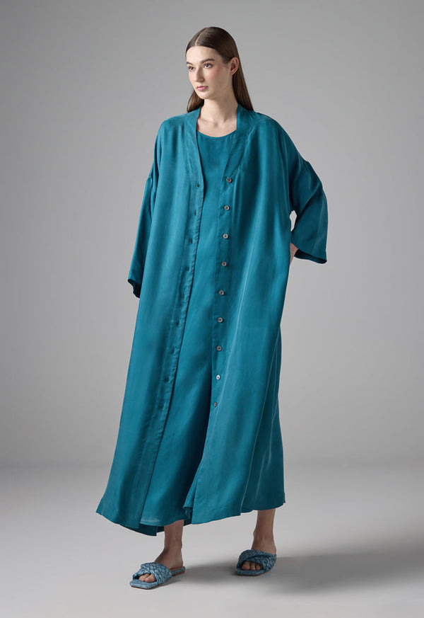 Choice Solid Oversize Maxi Dress Teal
