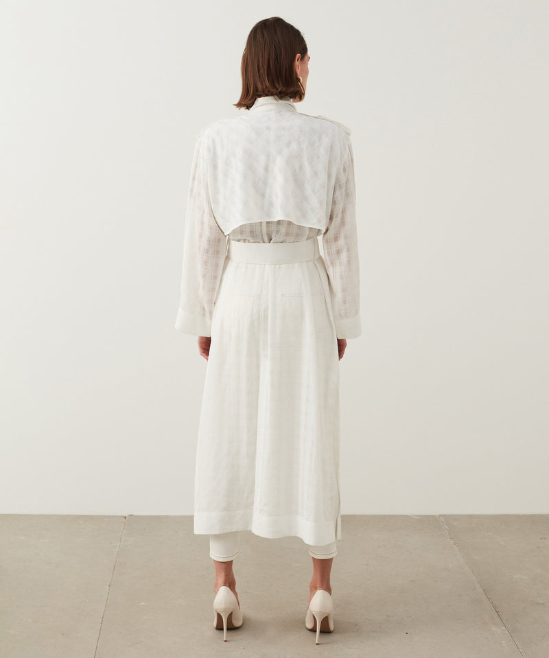 Ipekyol Transparent Trench Coat Off White