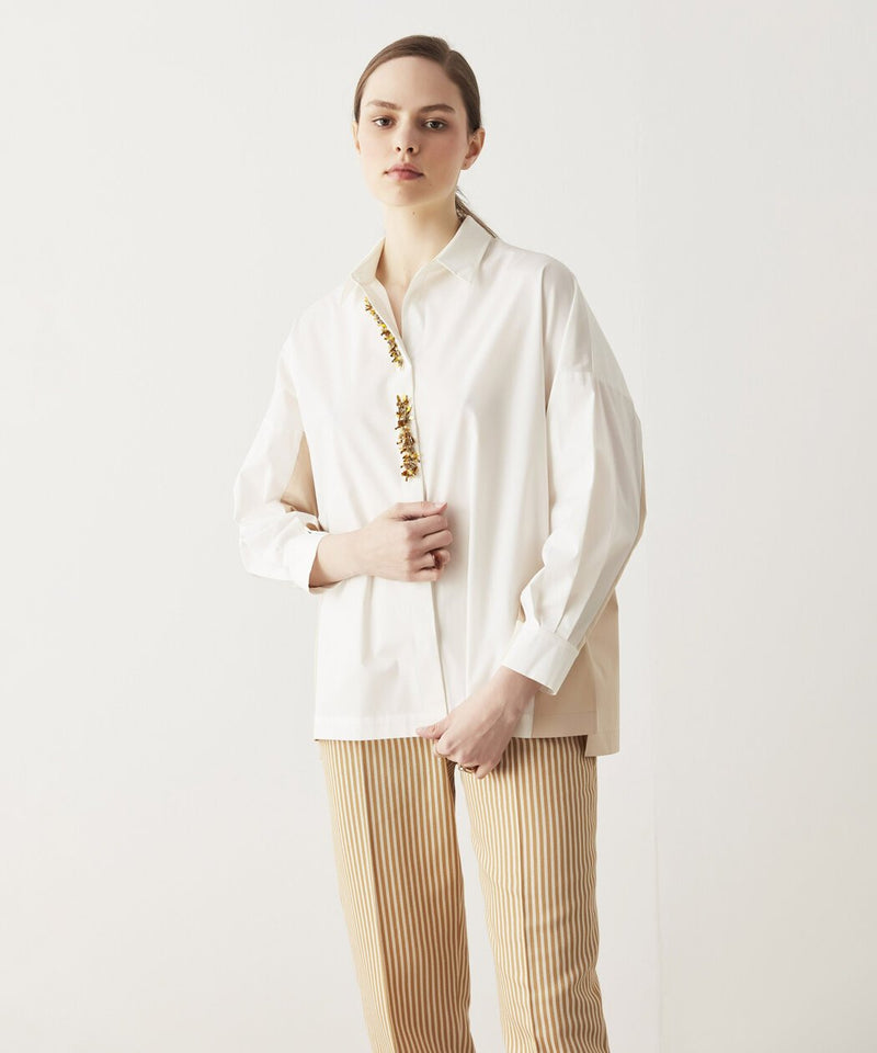 Ipekyol Embellished Long Sleeve Shirt Off White