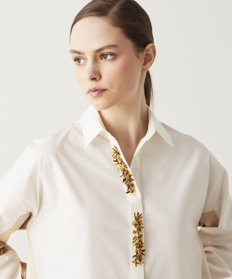 Ipekyol Embellished Long Sleeve Shirt Off White