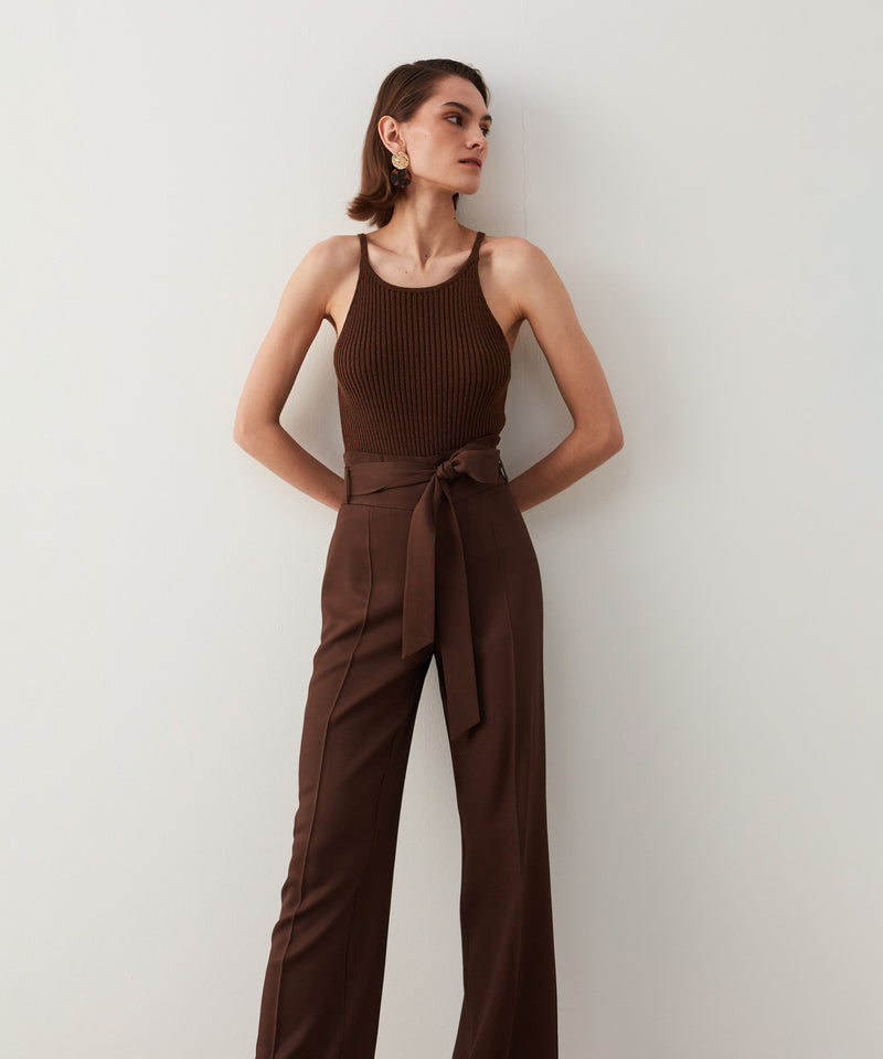 Ipekyol Halter Neck Knitwear Brown
