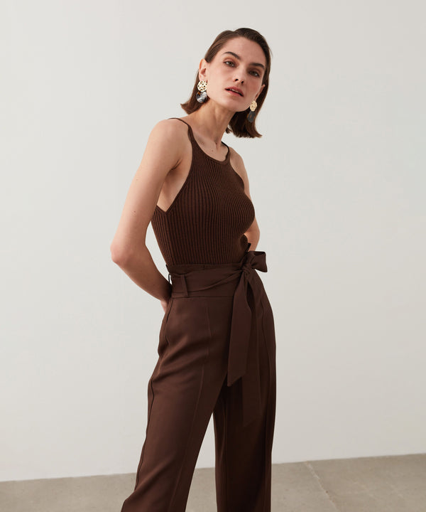 Ipekyol Halter Neck Knitwear Brown
