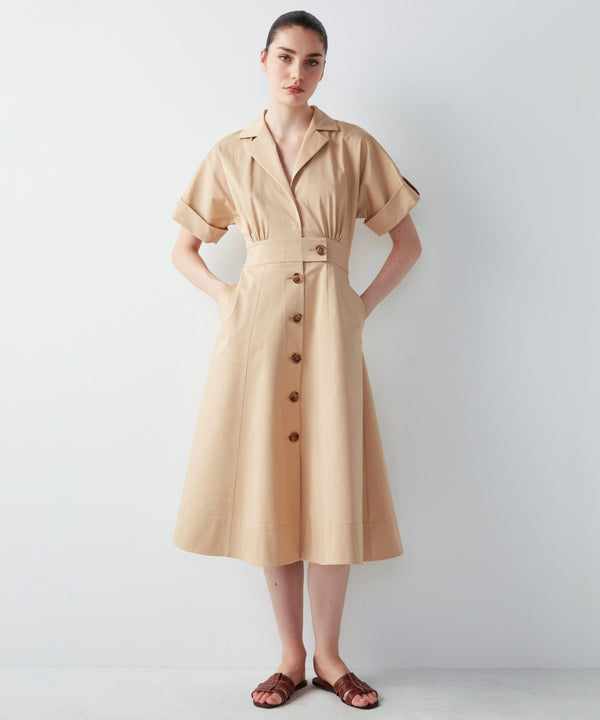 Ipekyol Midi Dress With Waist Accent Natural