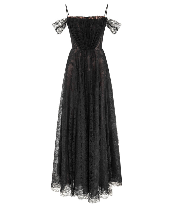 Ipekyol Lace Detail Maxi Dress Black