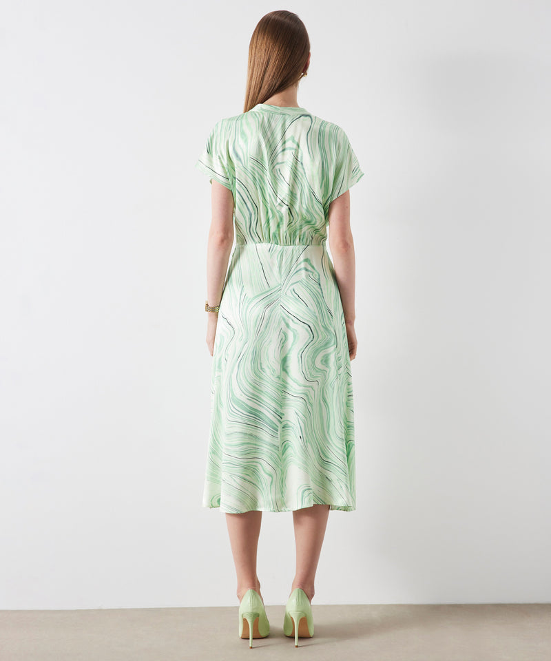 Ipekyol Patterned Dress With Metal Accessories Green