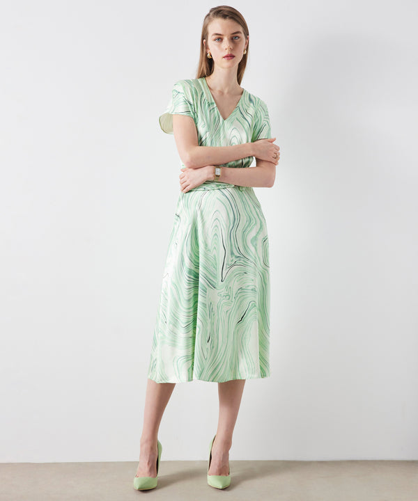 Ipekyol Patterned Dress With Metal Accessories Green