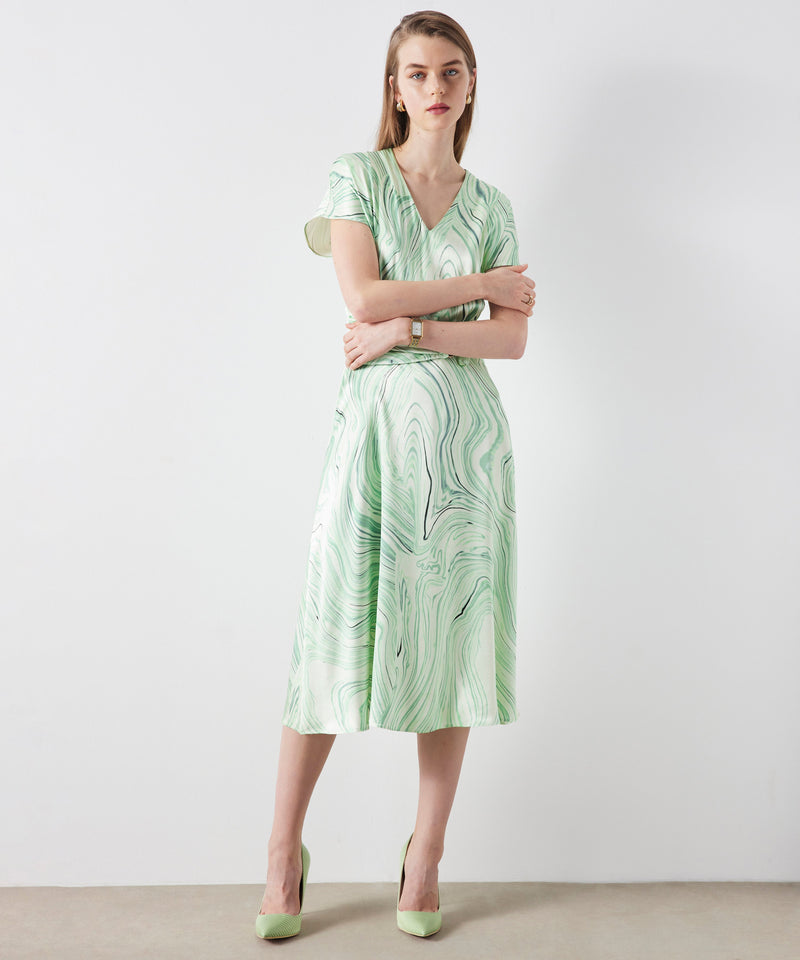 Ipekyol Patterned Dress With Metal Accessories Green