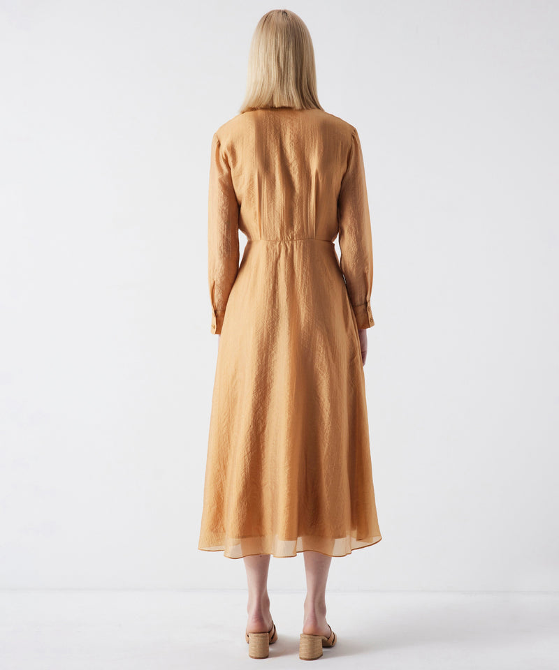 Ipekyol Draped Shirt Midi Dress Natural