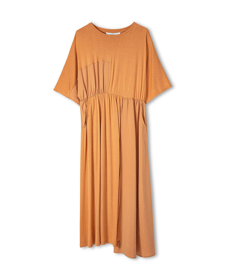 Ipekyol Combed Cotton Mix Midi Dress Caramel