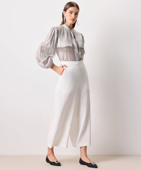 Ipekyol Wide Leg Crop Trousers Off White