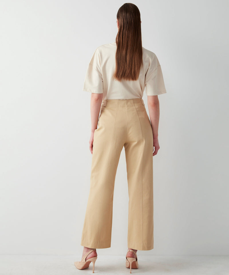 Ipekyol Straight Fit Trousers With Belt Accessories Beige
