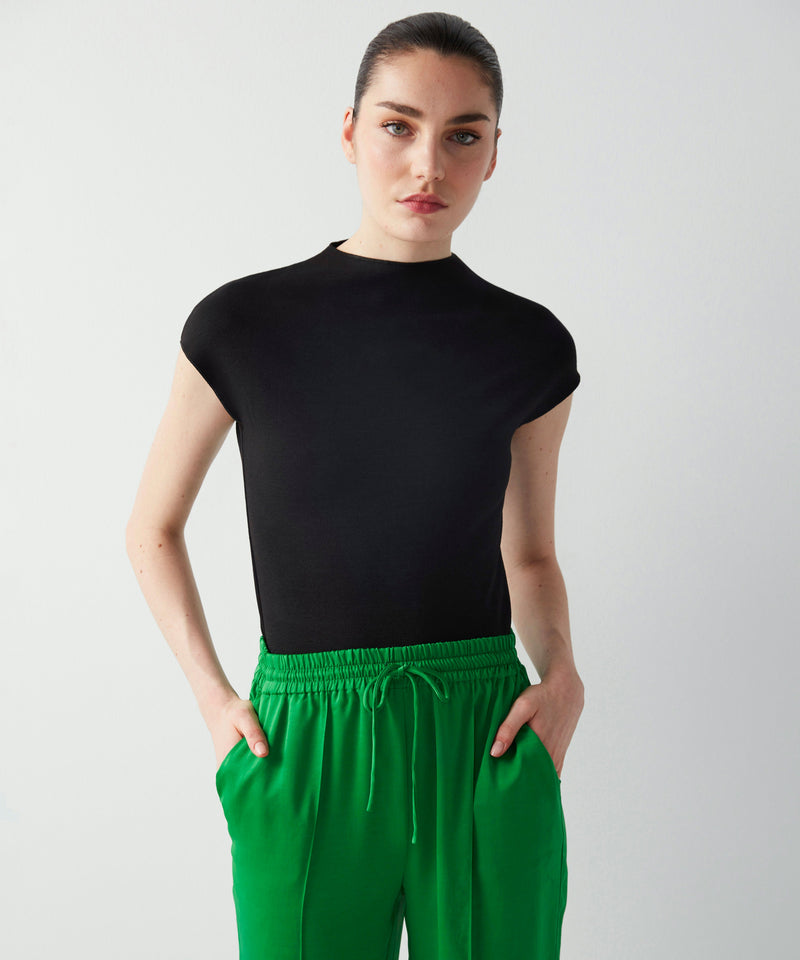 Ipekyol Relaxed Fit Trousers With Elastic Waist Green