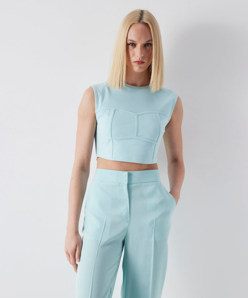 Ipekyol Wide Leg Fit Trousers Aqua