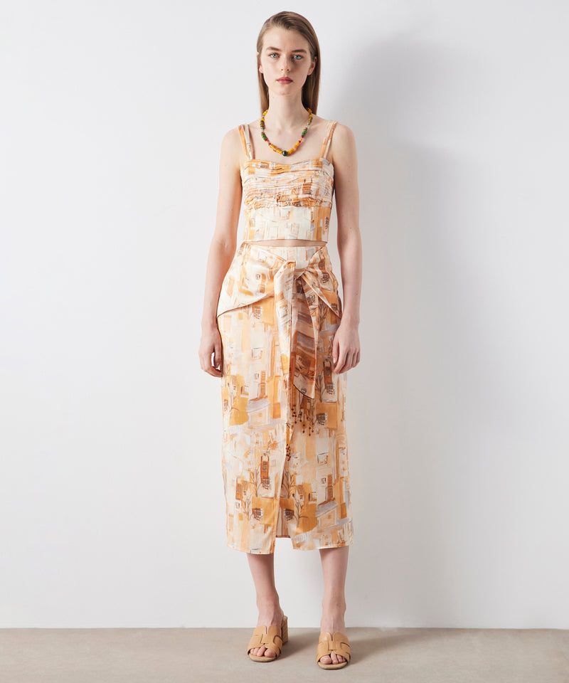 Ipekyol Abstract Pattern Bustier Apricot