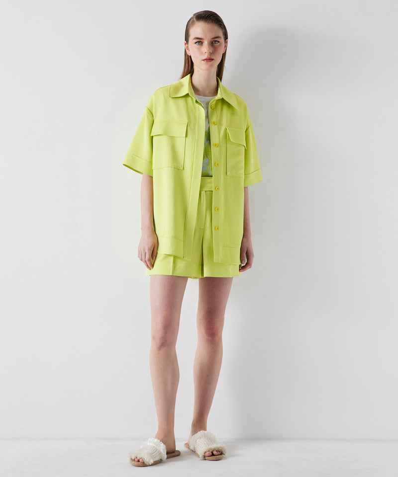 Ipekyol Solid High Waist Shorts Lime