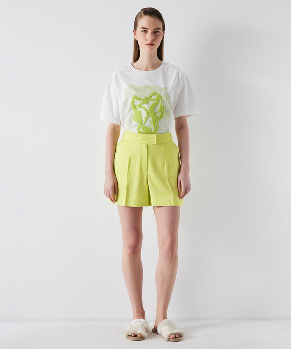 Ipekyol Solid High Waist Shorts Lime