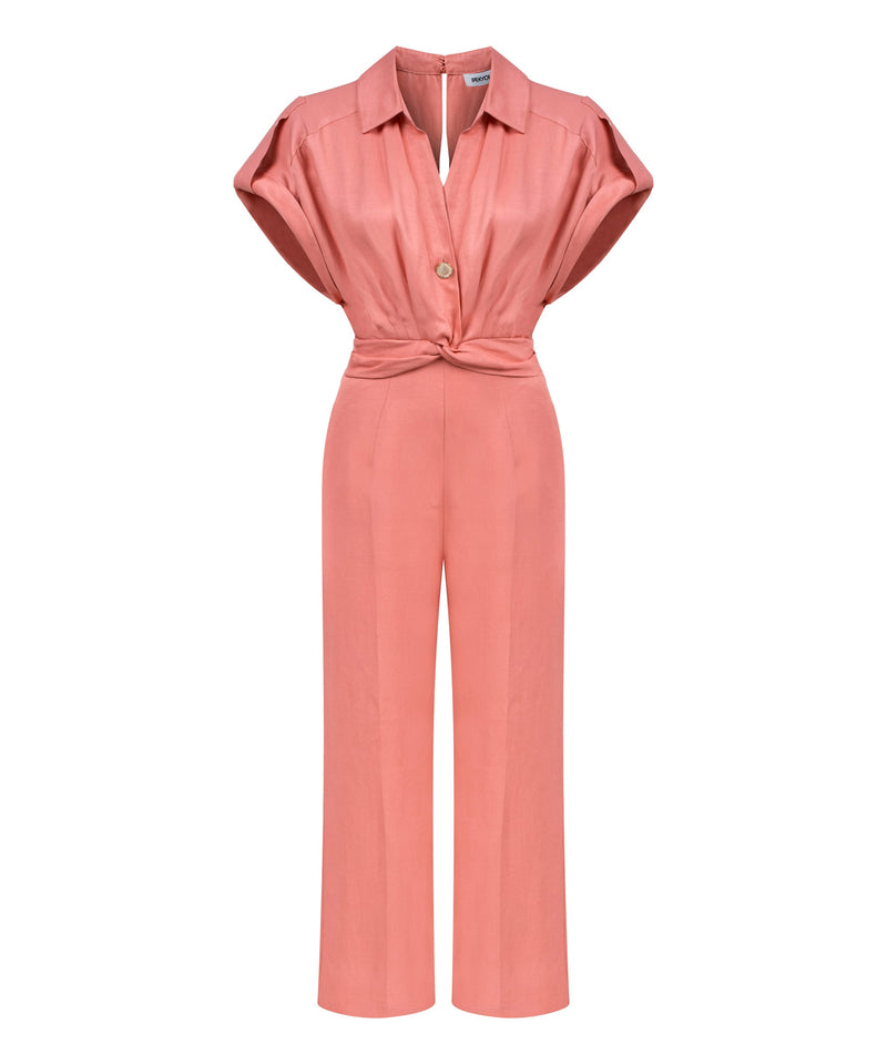 Ipekyol Solid Backless Draped Jumpsuit Peach